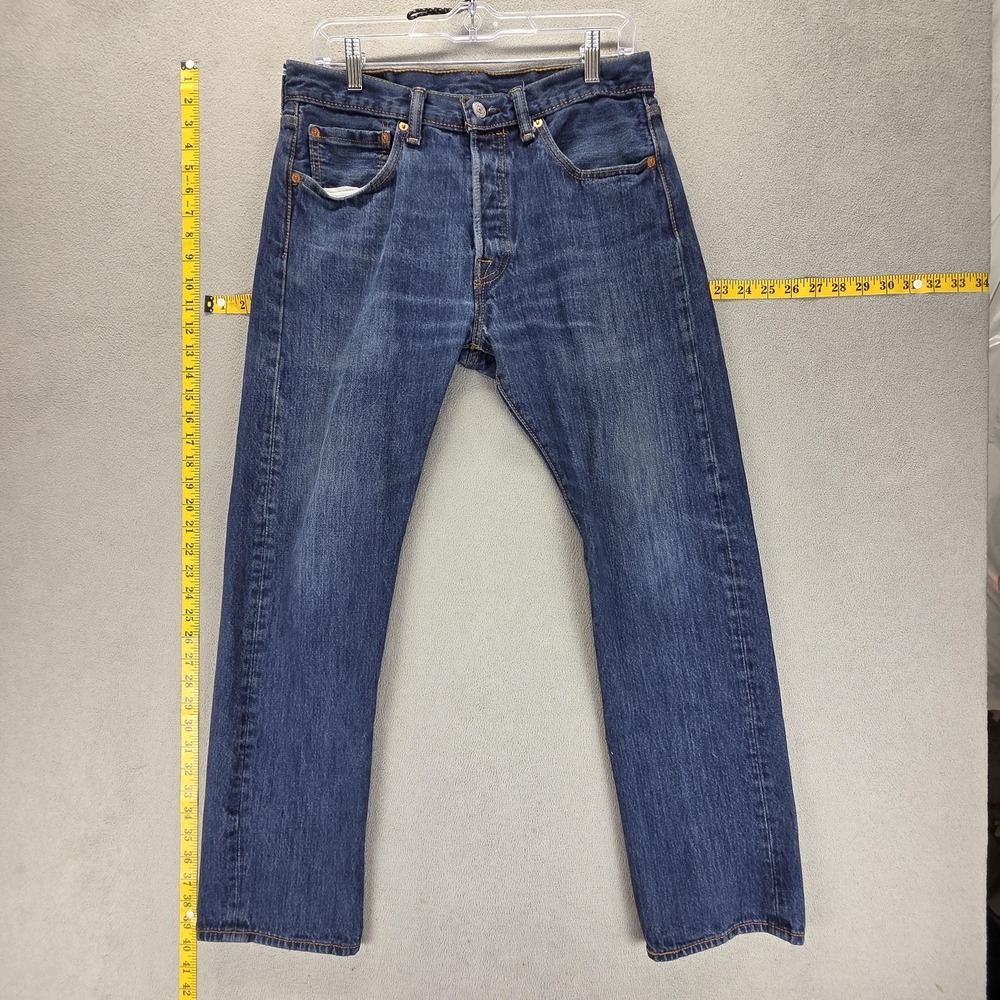 Levis‎ 501 Jeans Mens 31x30 Blue Medium Wash Regular Straight Button Fly